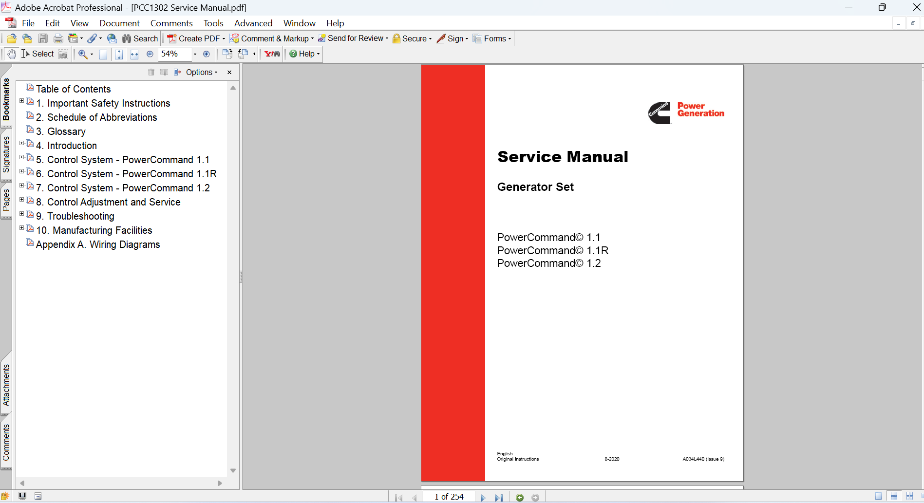 Cummins PowerCommand PCC1302 Generator Set Service Repair Manual PDF