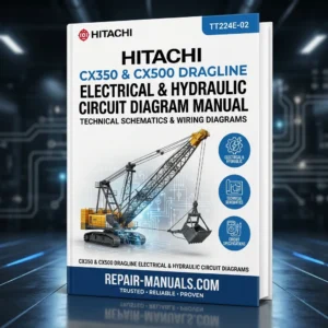 Hitachi CX350 CX500 Dragline Electrical Hydraulic Circuit Diagram Manual PDF