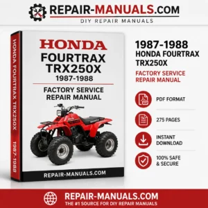 Honda FourTrax TRX250X 1987-1988 Factory Service Repair Manual PDF