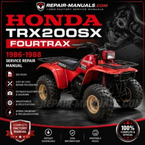 1986-1988 Honda TRX200SX FourTrax Factory Service Repair Manual PDF