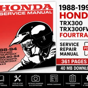 1988-1994 Honda TRX300 TRX300FW FourTrax Service Repair Manual PDF
