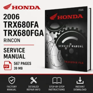 2006 Honda TRX680FA TRX680FGA Rincon Factory Service Repair Manual PDF