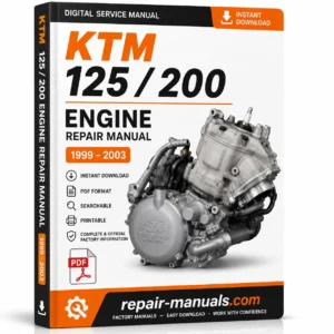 KTM 125 200 SX MXC EXC Engine Repair Manual PDF 1999-2003