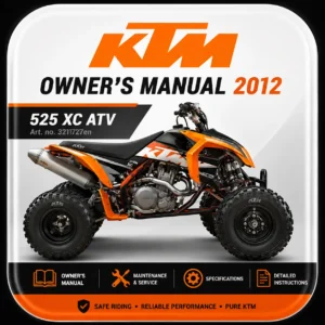 2012 KTM 525 XC ATV Factory Owner's Manual PDF