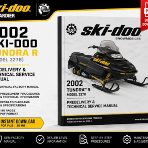 2002 Ski-Doo Tundra R 3278 Predelivery Technical Service Manual PDF