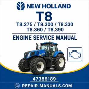 New Holland T8.275 T8.300 T8.330 T8.360 T8.390 WE Engine Service Repair Manual 47386189