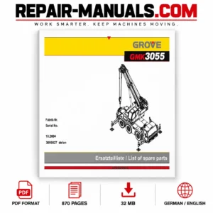 GROVE GMK 3055 Mobile Crane Spare Parts Catalog