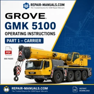 GROVE GMK 5100 Crane Operating Instructions Manual